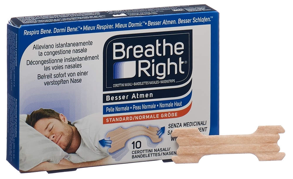 BREATHE RIGHT Nasenpflaster TAN<br>10 Stück, S/M