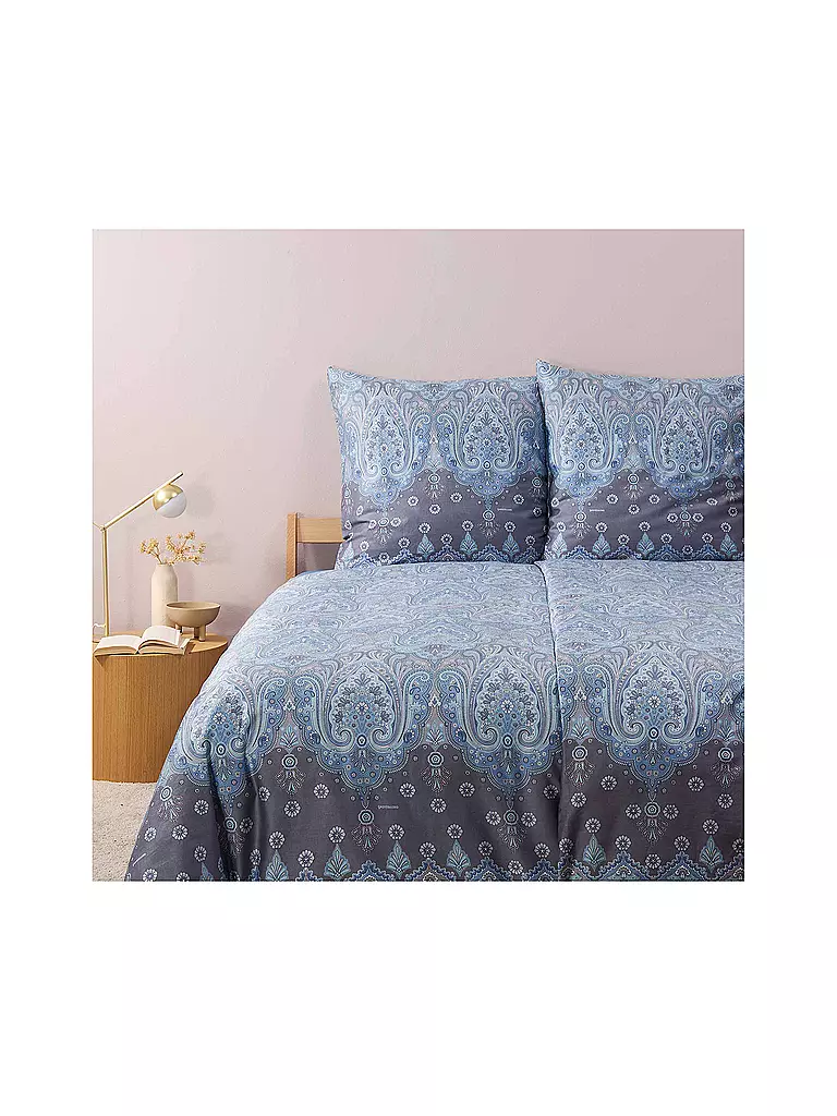 BASSETTI Satin Bettwäsche ISOLABELLA  70x90cm/140x200cm Petrol blau