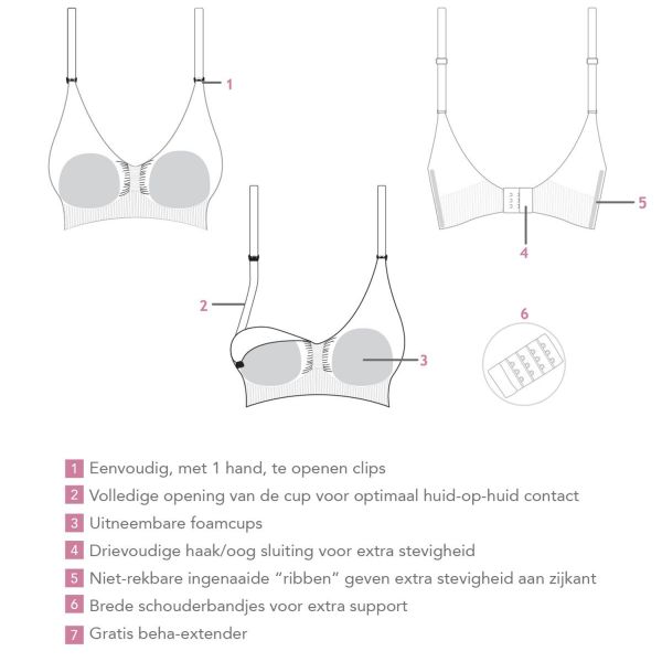 Carriwell Padded Voedingsbh Wit