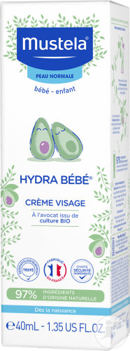 Mustela Hydra Bébé Crème Visage À L'Avocat Peau Normale Tube 40ml