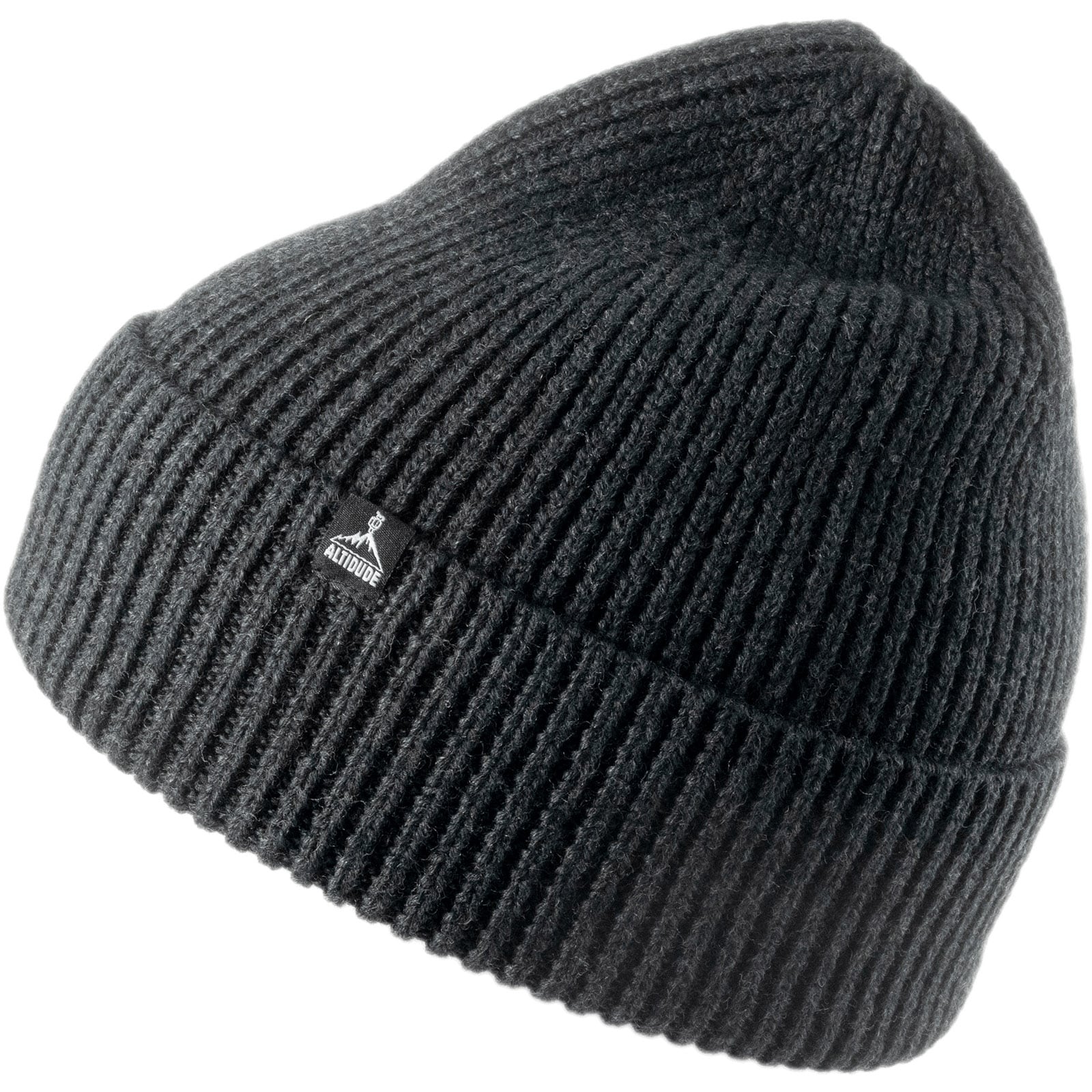 ALTIDUDE Winter Mütze Solid Ripp Strickmütze Unisex Beanie 100% Merino Wolle Farbe: Brown
