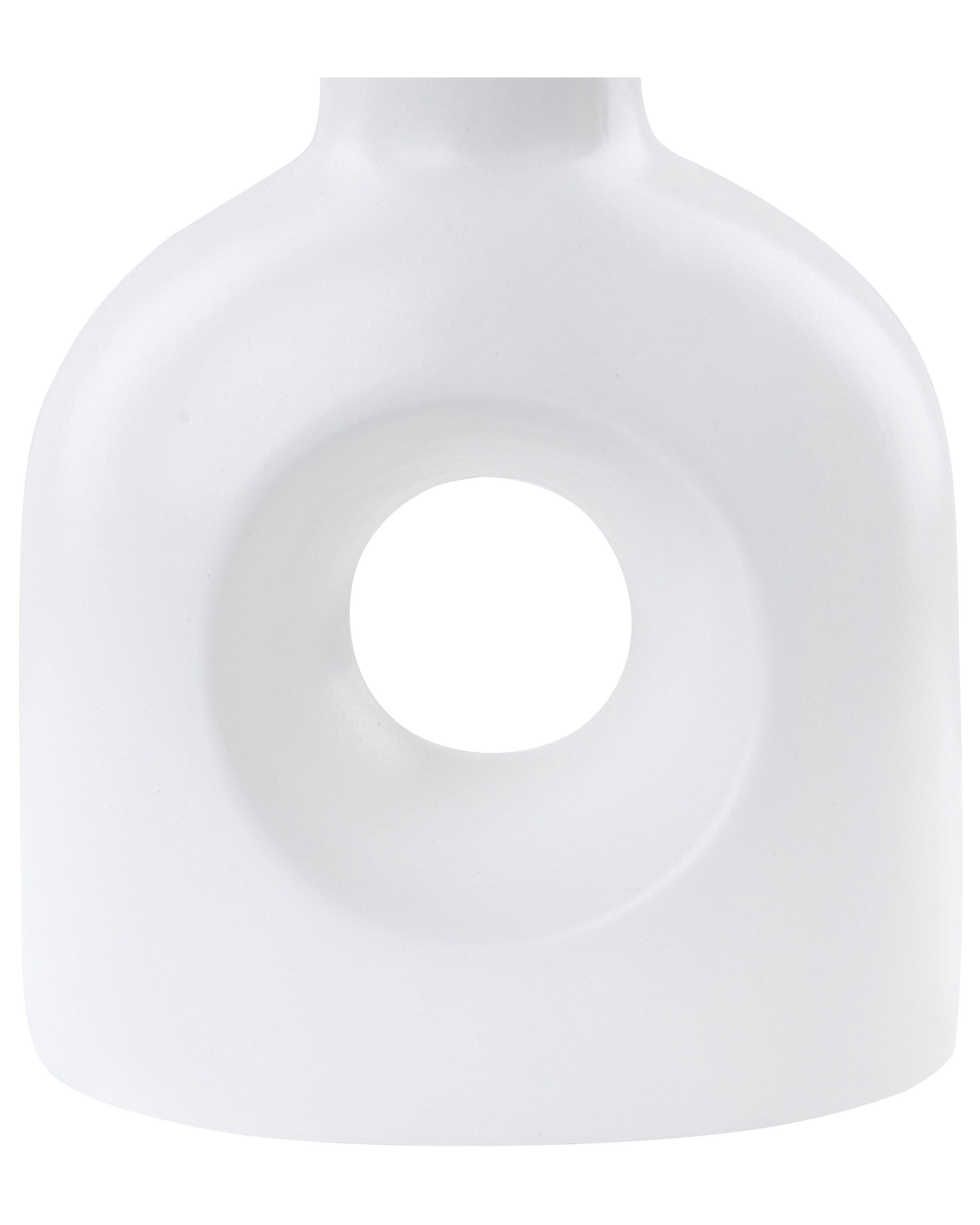 Bloemenvaas THEBES Keramiek 22 cm Wit