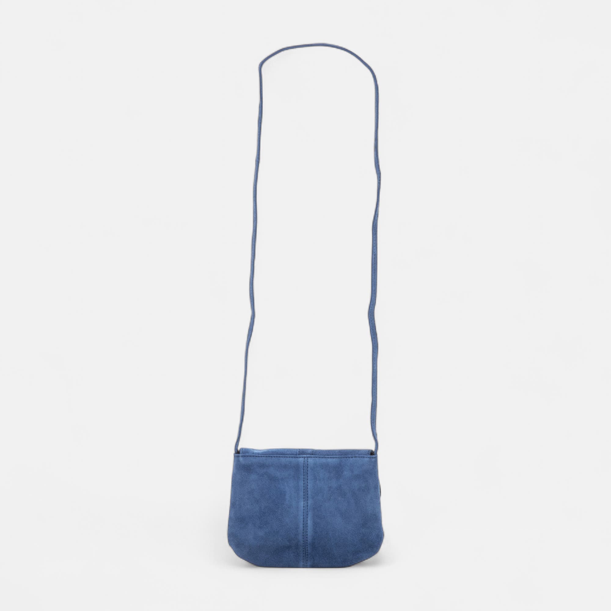 Sac bandoulière en cuir bleu