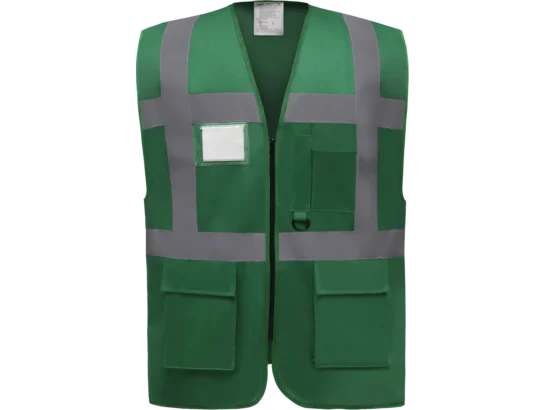 Gilet de travail RETRO multipoches vert