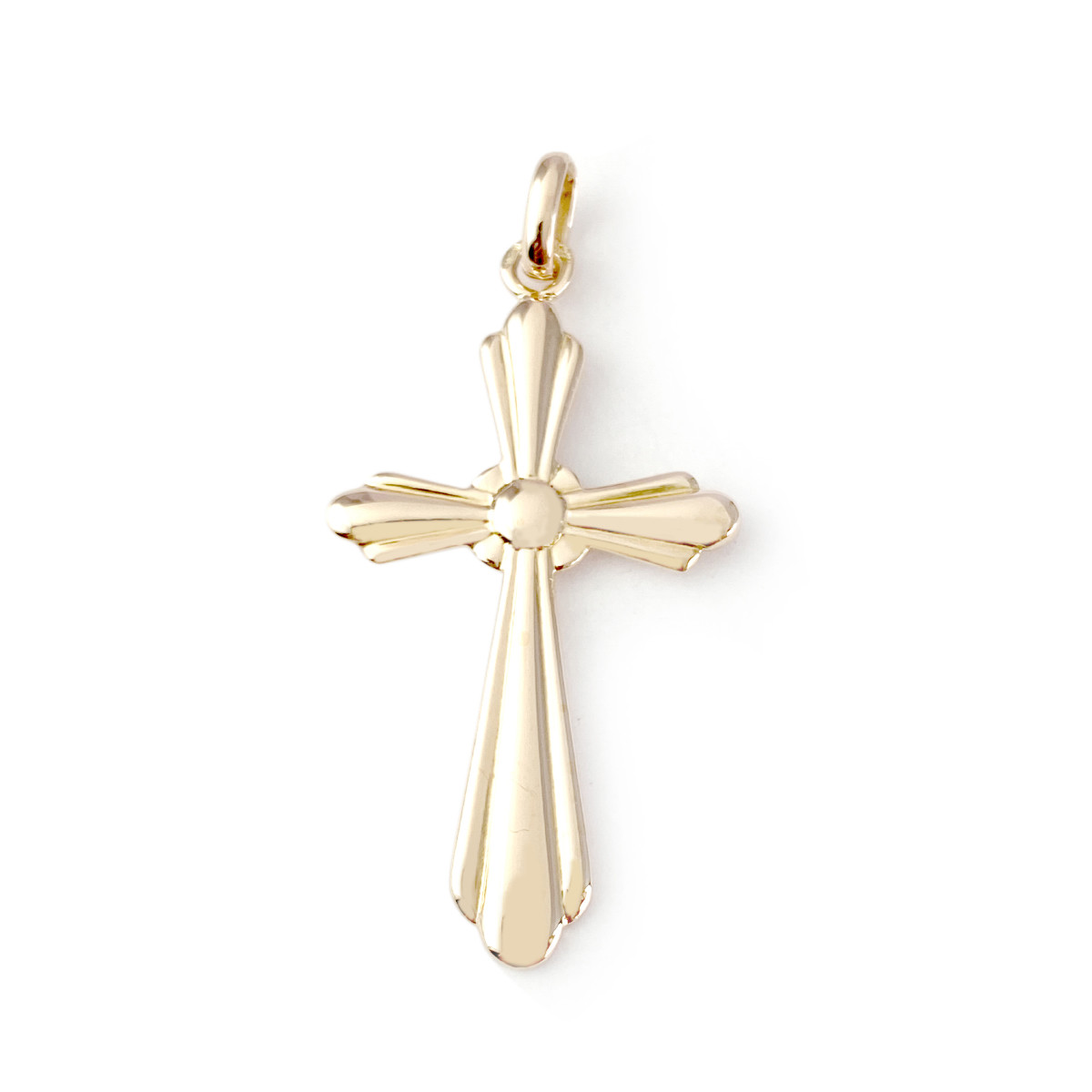 Pendentif croix d'occasion or 750 jaune