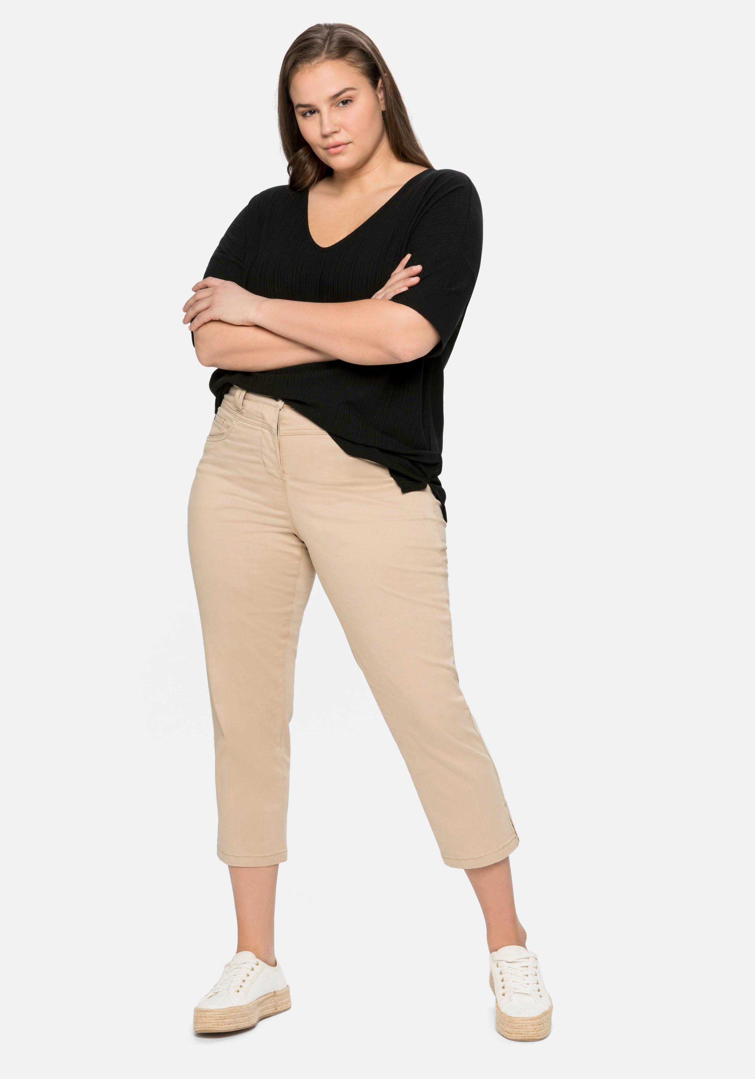 Shirt mit V-Ausschnitt, in Oversized-Form