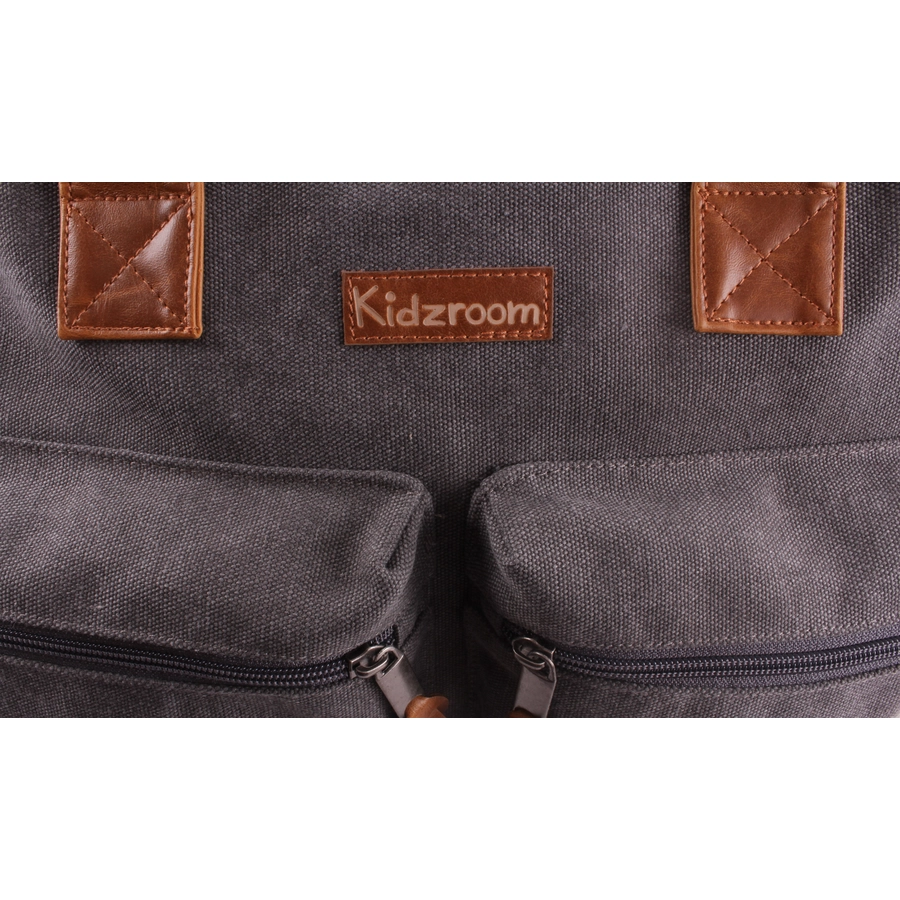Kidzroom Wickeltasche Vision of Love aus Canvas Grau