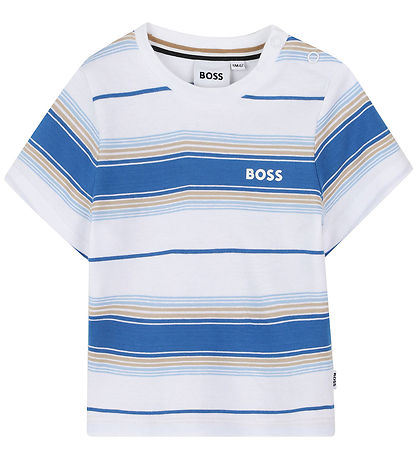 BOSS T-Shirt - Hellblau/Weiß gestreift