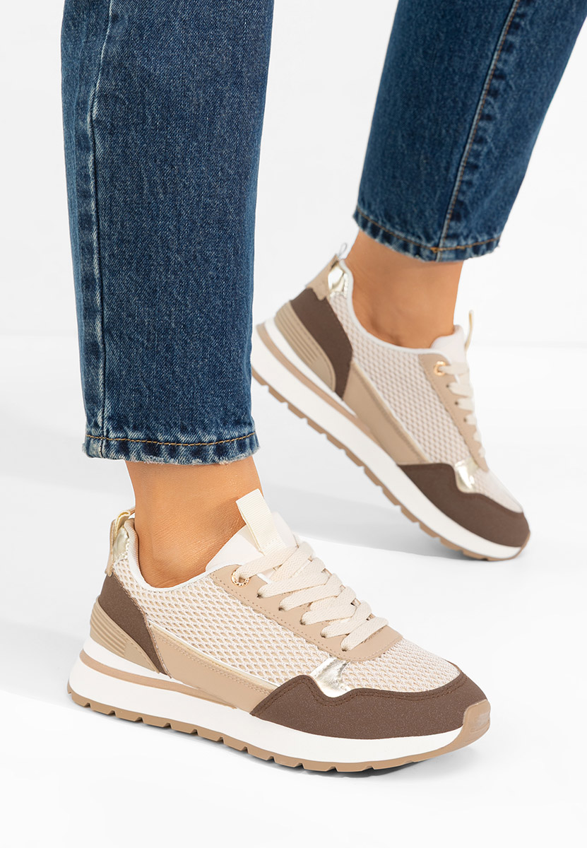 Baskets pour femme bruns Helenia