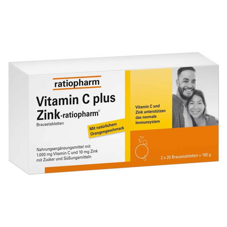 Vitamin C Plus Zink-ratiopharm Brausetabletten, 40 St