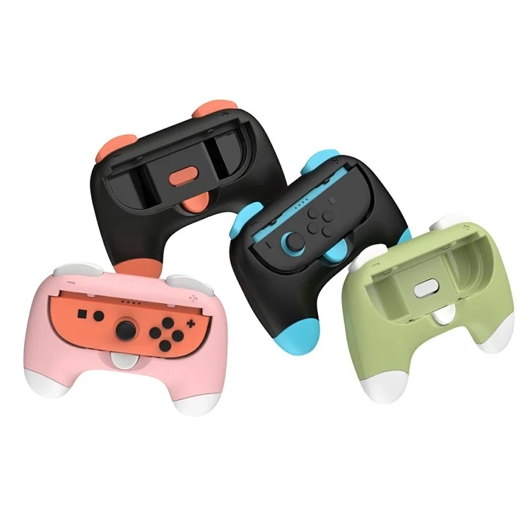 (2er Set) Griff Halterung Gamepad Hülle kompatibel für Nintendo Switch 2 / Joy-Con / Ergonomisches Griff-Set - Blau / Rot