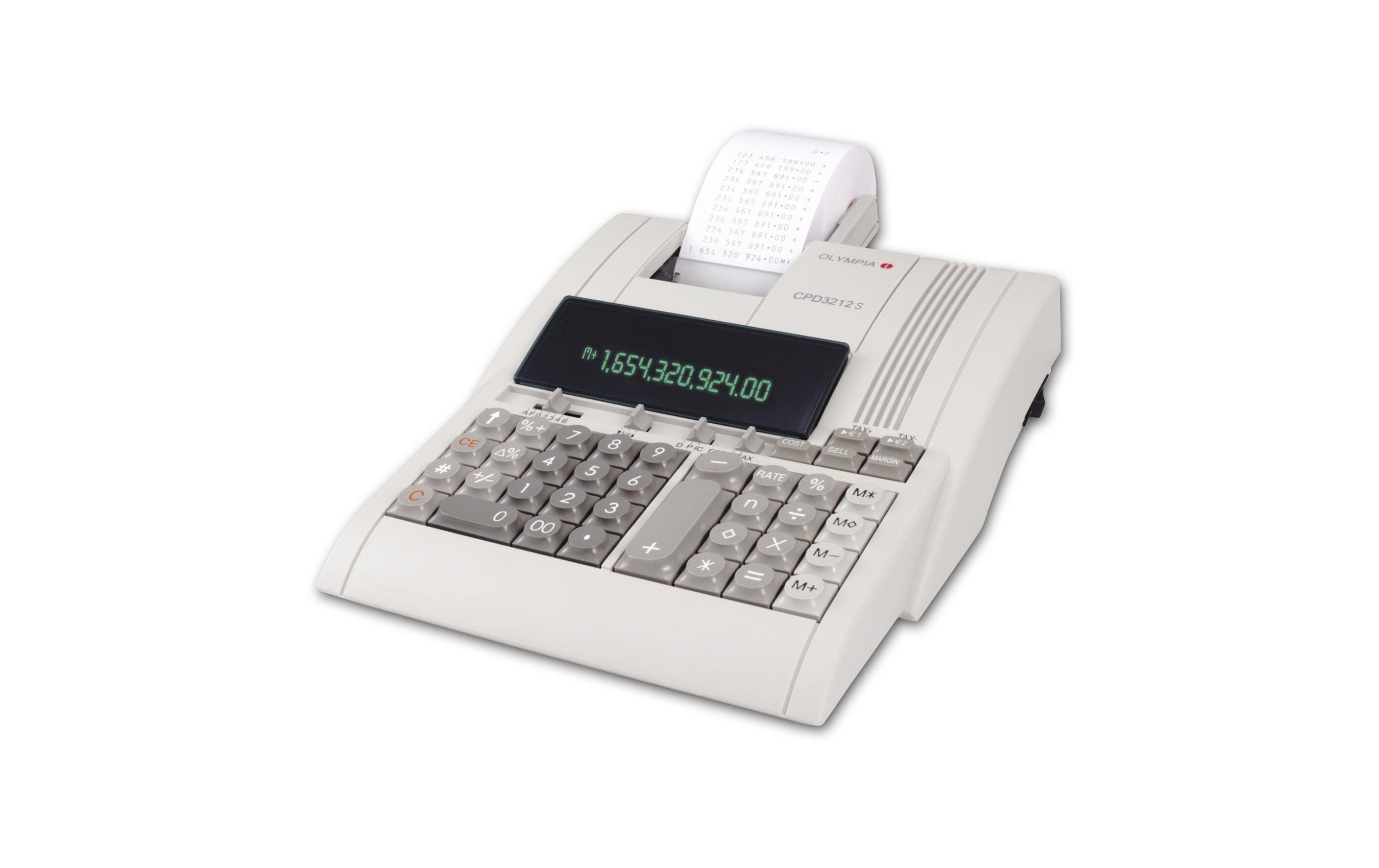 Bürorechner CPD 3212S mit Druckfunktion<br>Tischrechner mit zweifarbiger Druckfunktion