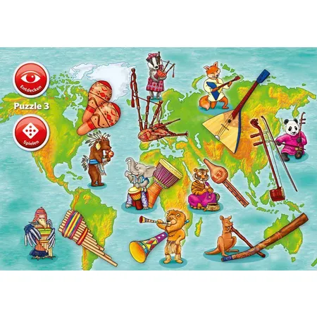 Ravensburger Puzzle Welt der Musik, 3x35 Teile