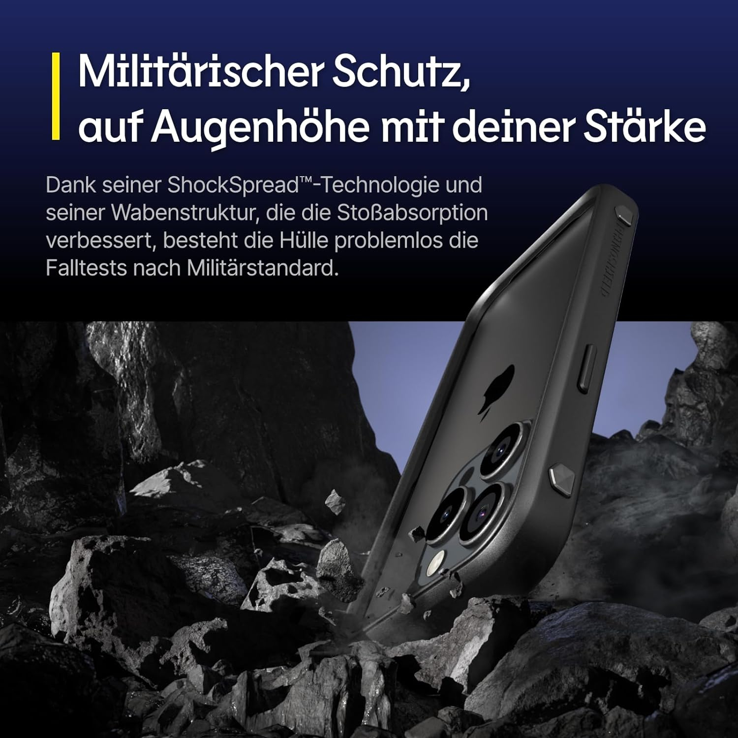 iPhone 16 Hardcase Hülle Gaming Case RhinoBuff FPS FPS Präzisions-Kit (GMC013253E) - Schwarz / Transparent