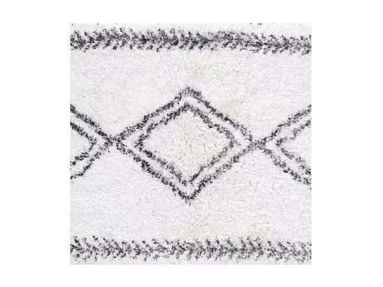 Tapis de Bain 50 x 80 cm Freya Blanc - Coton Imprimé