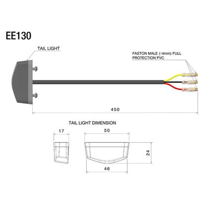 Feux arrière Rizoma à led Universel - Noir