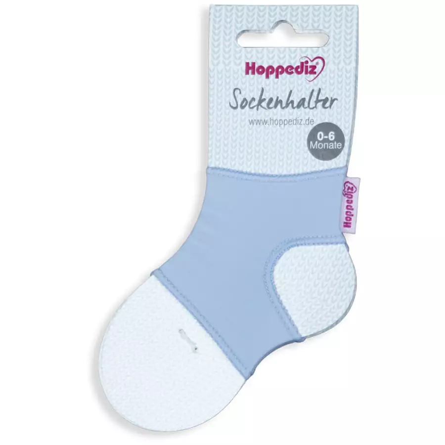 Hoppediz Babysocken Sockenhalter blau