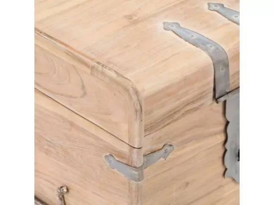 Coffre 40x40x40 cm Bois d'acacia solide
