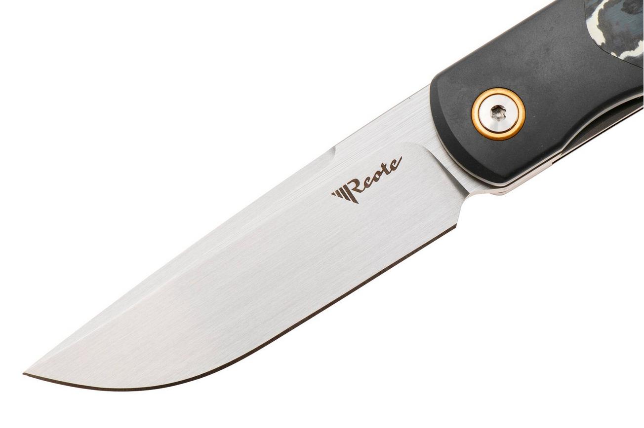 Reate Tribute Satin M390, Titanium FatCarbon White Storm, zakmes, Jack Chen design