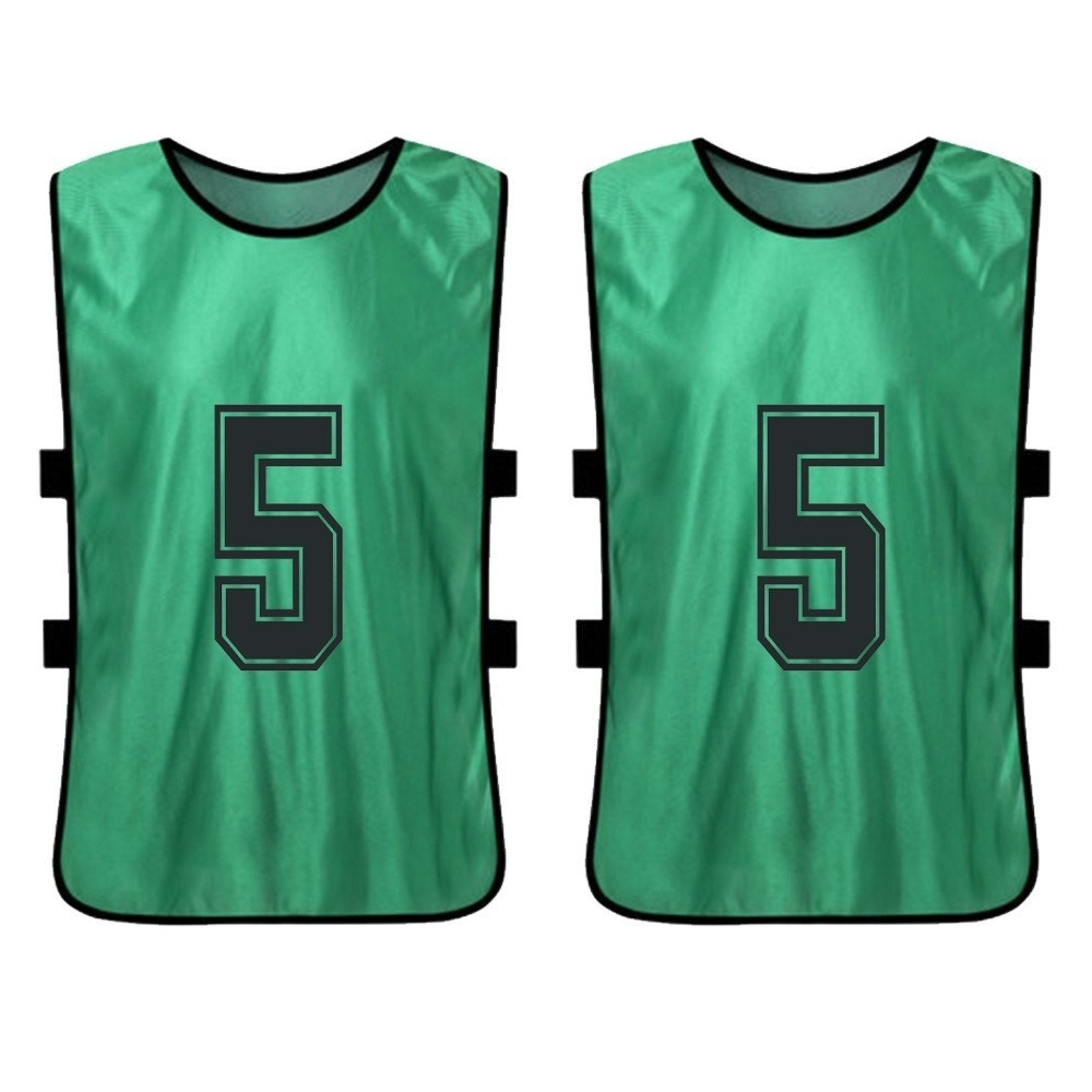 (6er Set) Sport Trikot Fussball Team Trainingsleibchen für Erwachsene (Unisex) - Grün