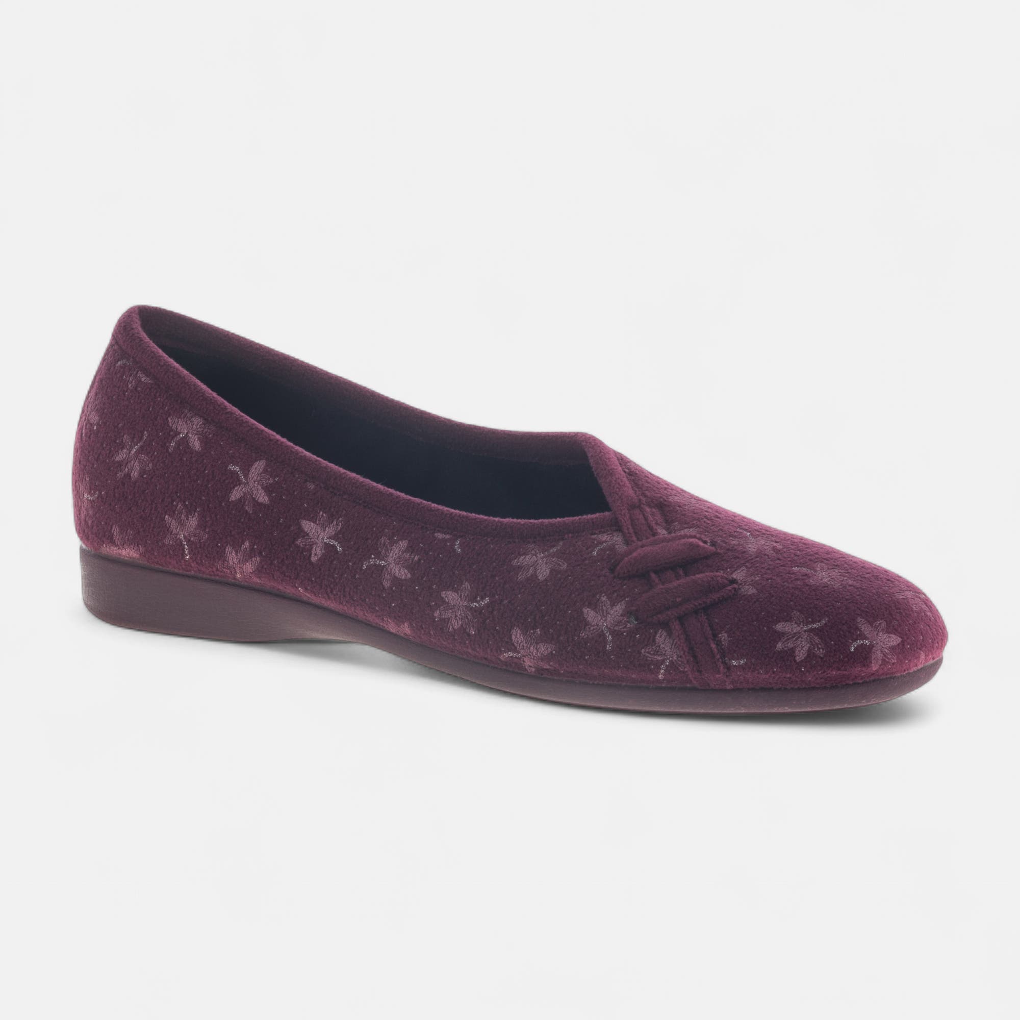 Chaussons ballerines Femme bordeaux
