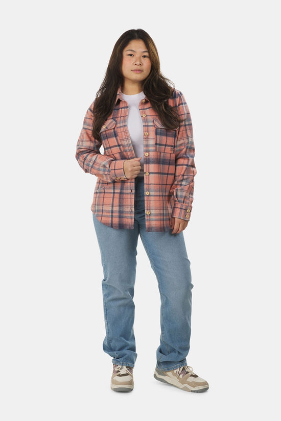 Buitenmens Buitenmens Flannel Melton Ruit Blouse Dames