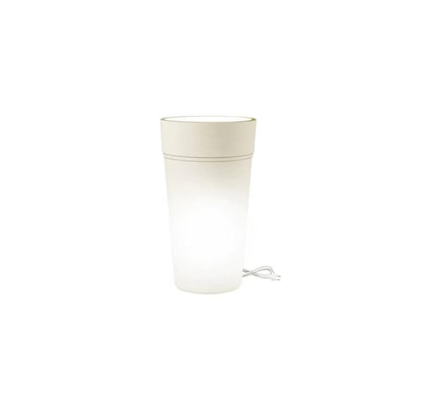 Utepotte ''Stengelelement med belysning'' for blomster og planter, Ø 38cm x h80cm