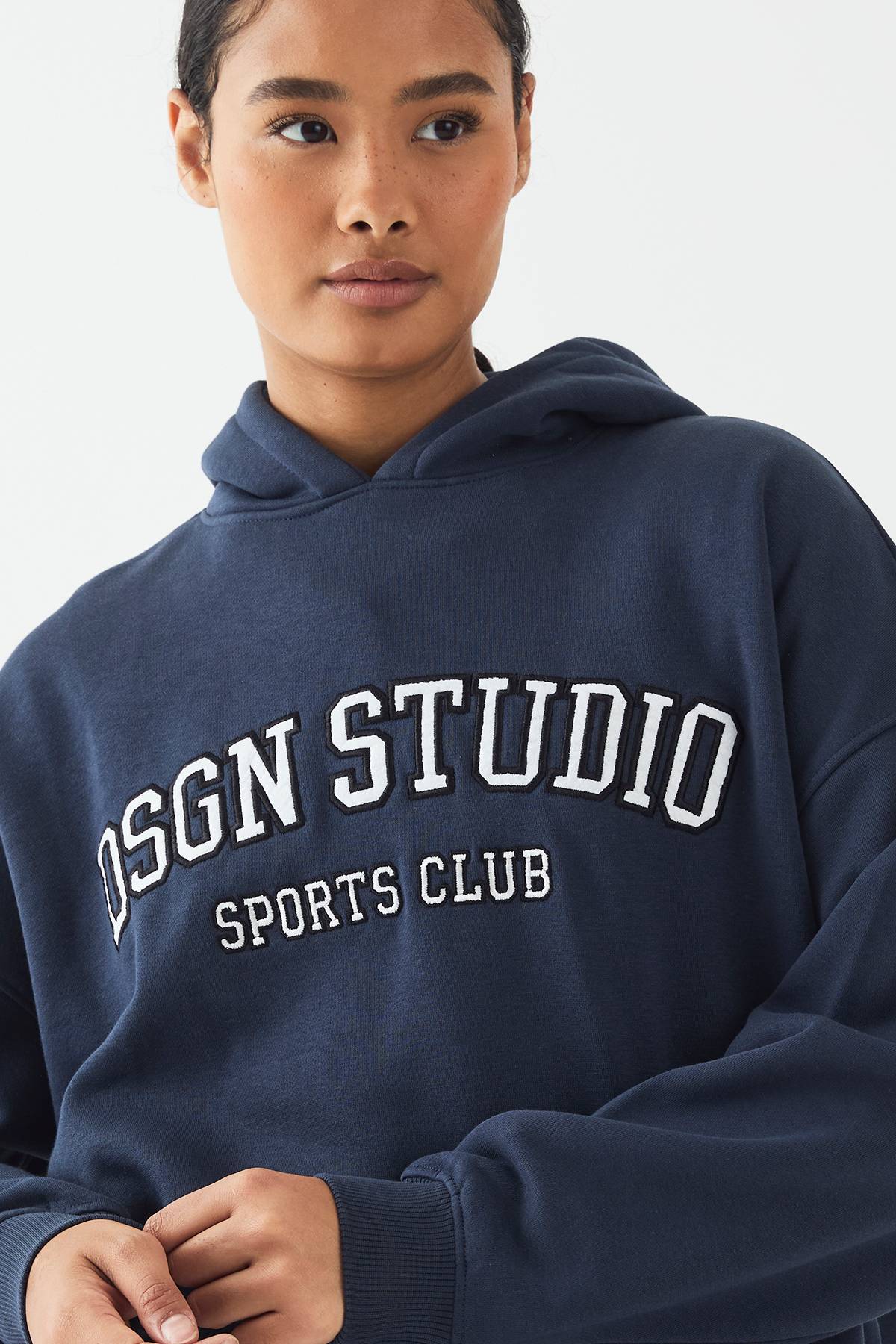 Sweat à Casynthétiqueche Oversize avec Appliqué DSGN Studio