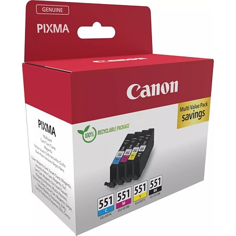Canon CLI-551 blækpatron - cyan/magenta/gul