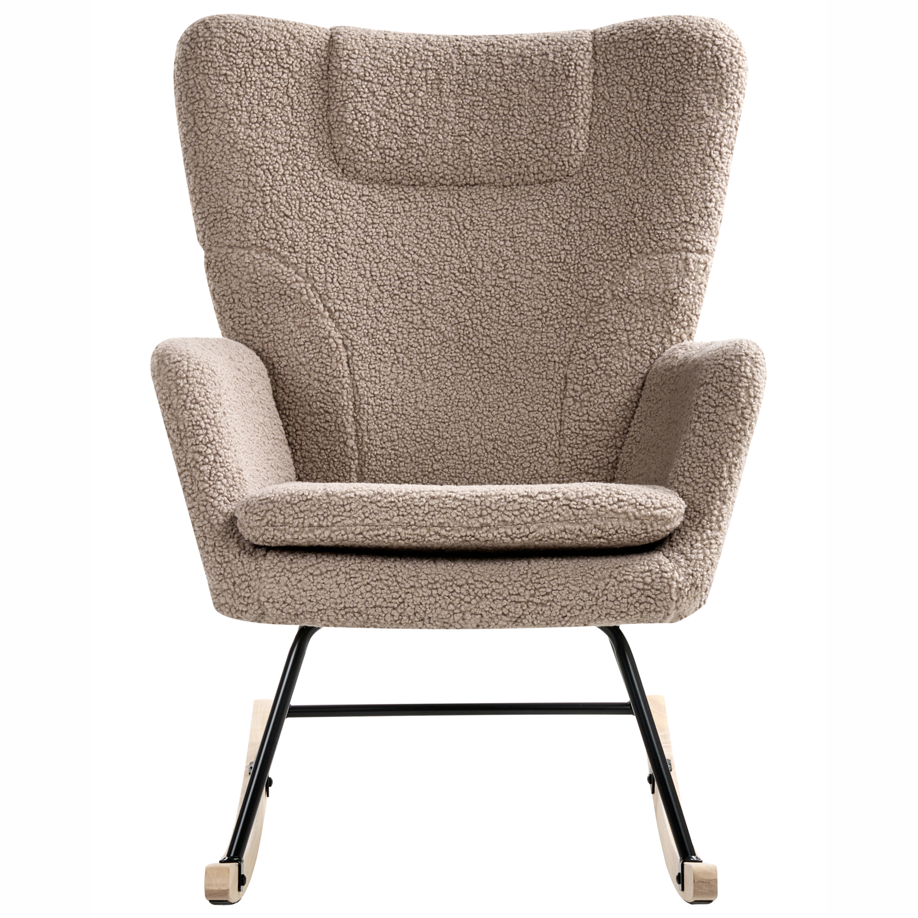 Beliani - SANDVE - Schommelstoel - Taupe - Bouclé