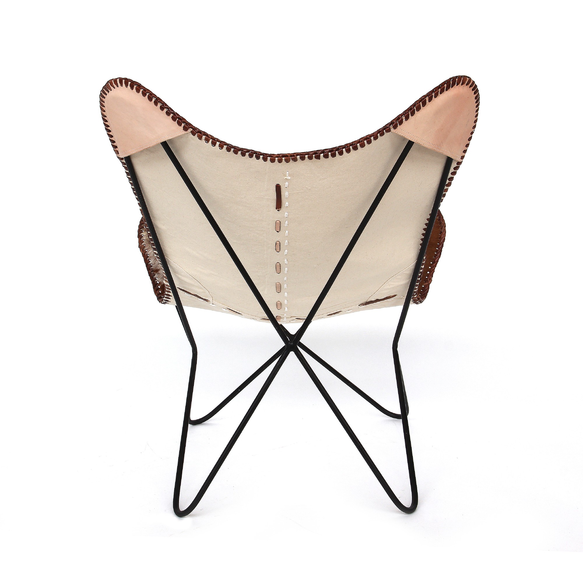 Lounger 'Mark', braun-weiß, T 70 cm, B 76 cm, H 92 cm von fischer's lagerhaus