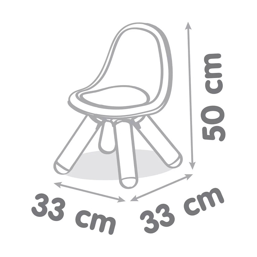 Chaise en plastique bleu pour enfant