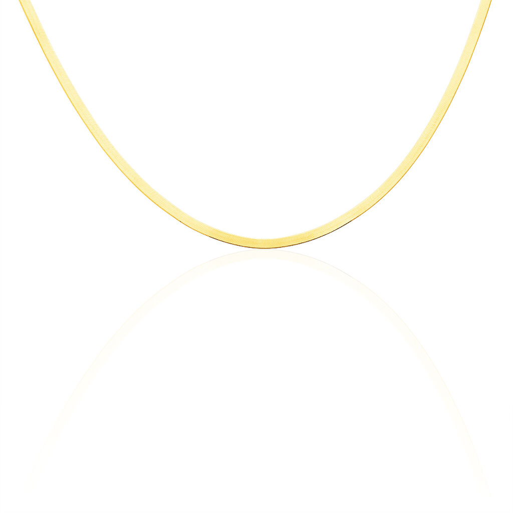 Collier Droit Lisse Or Jaune