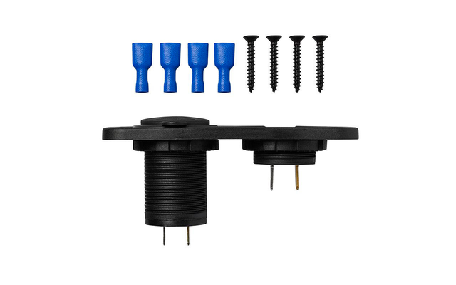 ProPlus Einbau Kit Voltmeter 30 V und USB Doppelsteckdose 2 Mal 2100 mA