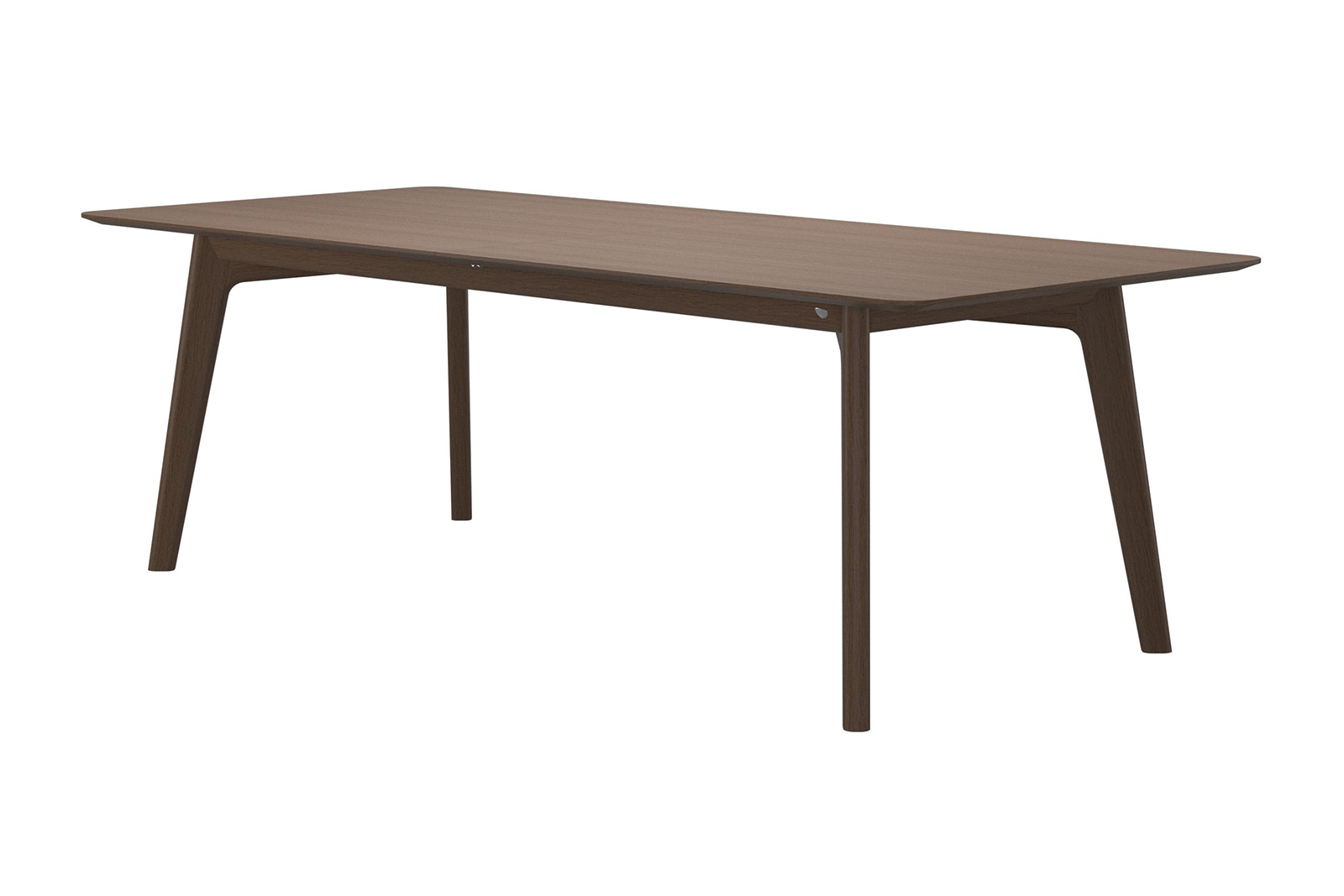 Bordeaux spisebord Valnøttbeiset bøk med uttrekk. 100x230 cm.