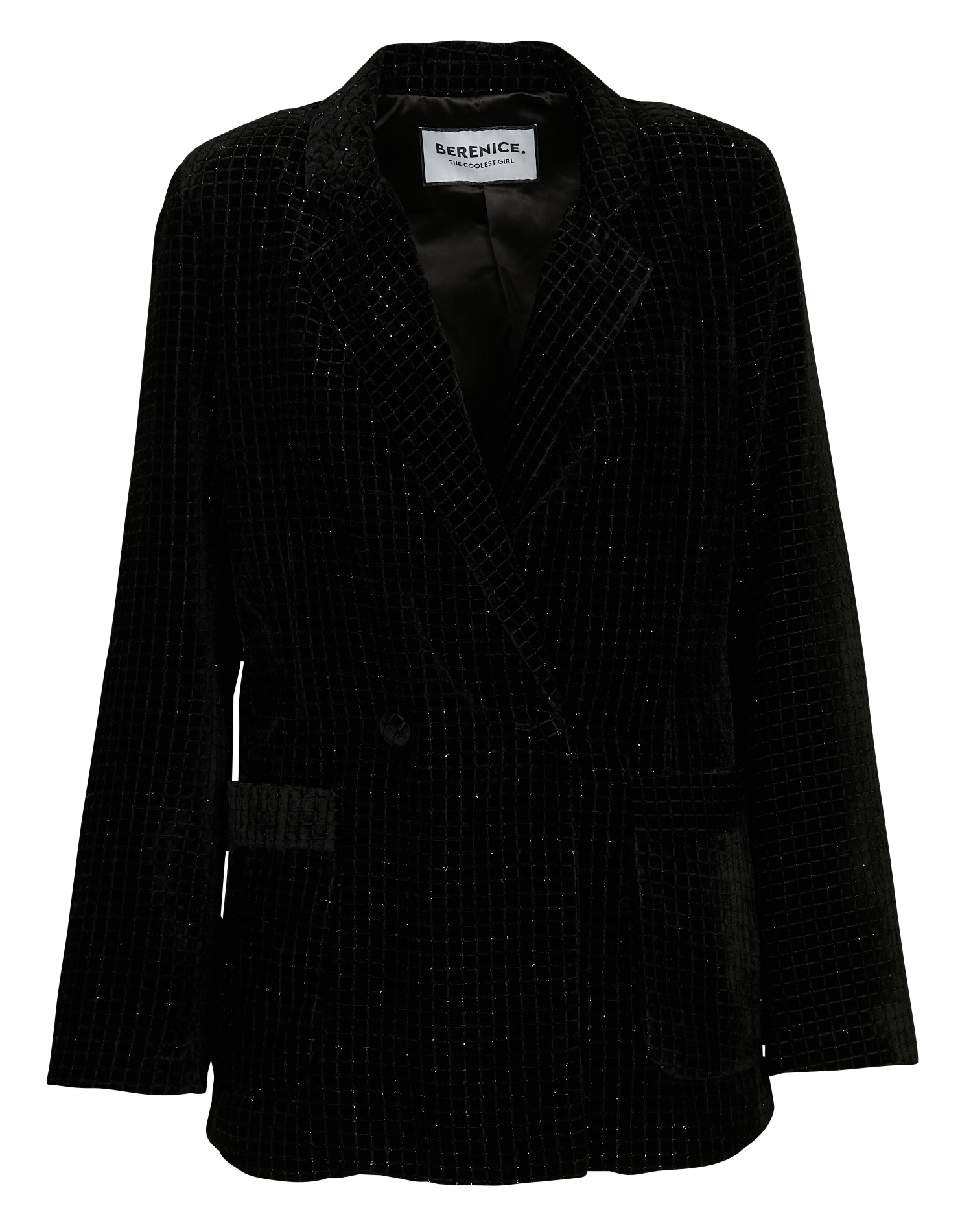 VALINDRA - Veste tailleur aspect velours | Noir