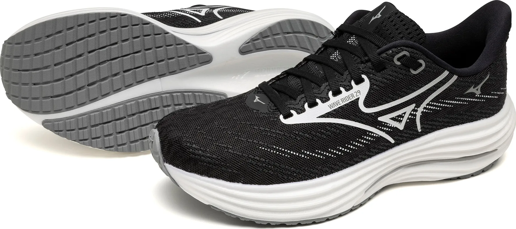 Mizuno Women's Wave Rider 29 Black Sand/White/Black