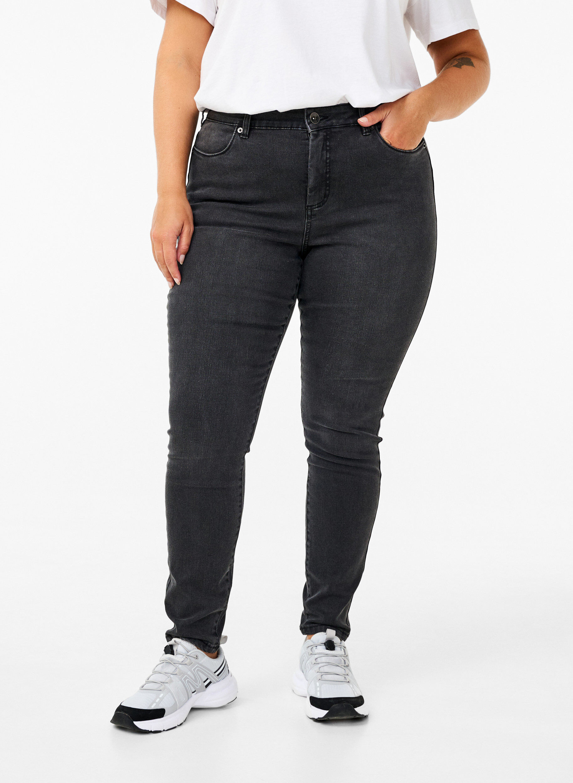 Amy jeans med høj talje og super slim fit