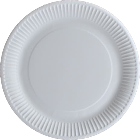 Budget paptallerkener Ø:23 cm 10-pak - hvid
