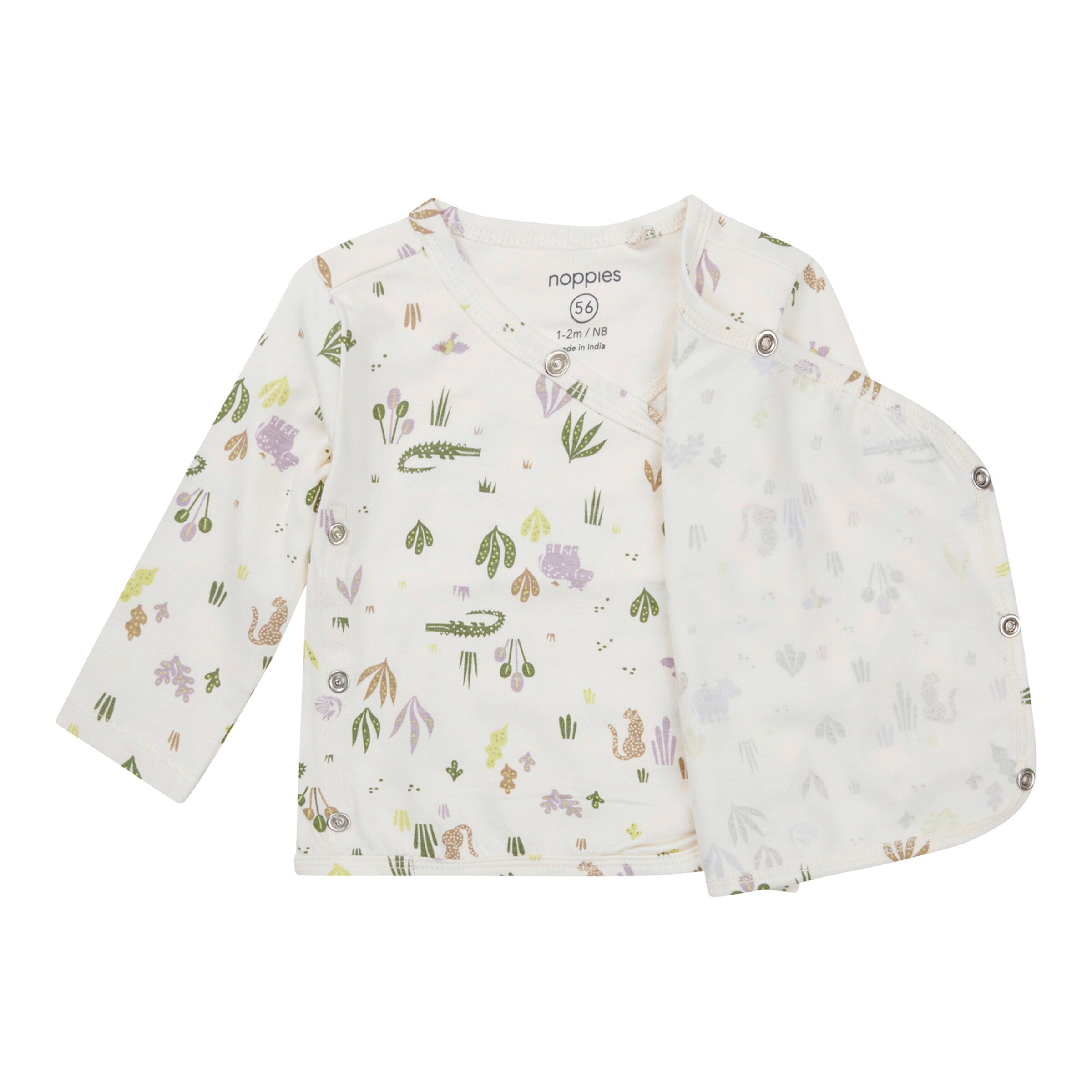 Noppies Wickelshirt langarm Safari natur/bunt