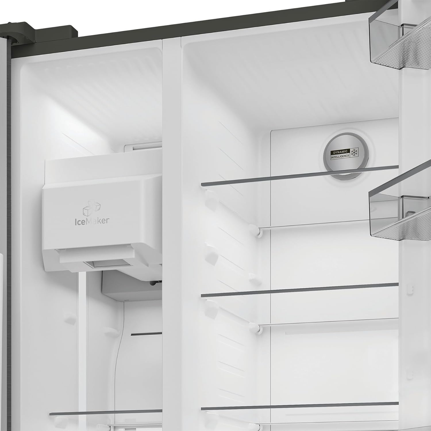 Bauknecht SBS IW D90 BLACK Side by Side Kühl-Gefrierkombination/Inverter Kompressor/Wasser- und Eiswürfelspender/FreshShield/ElegantFit/Dual Cool Total NoFrost