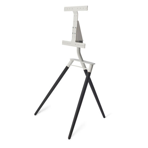 Bülow Stand BS19 White – exclusieve TV-vloerstandaard met drie poten Black Oak