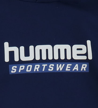 Hummel H?ttetr?je - hmlJr Logo Hoodie - Dress Blue