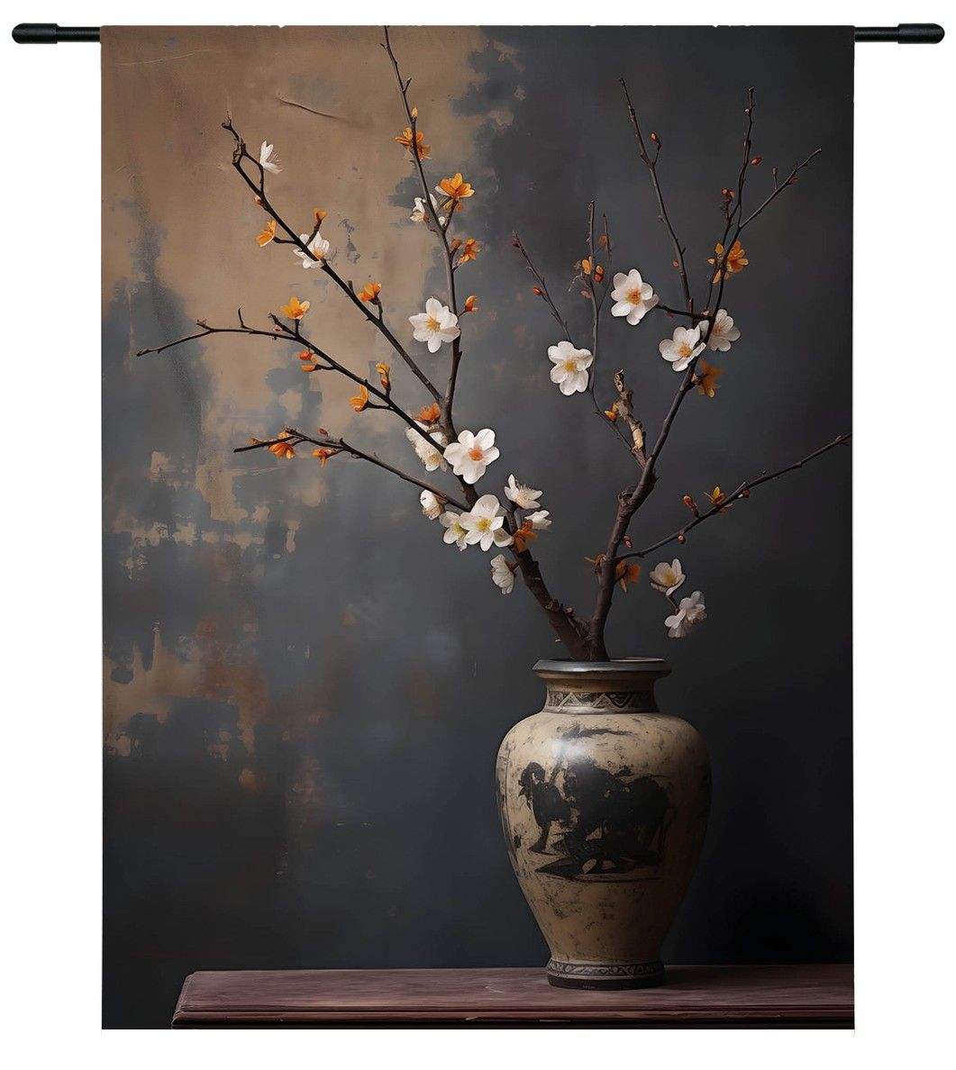 Wandkleed Dark Blossom Vase