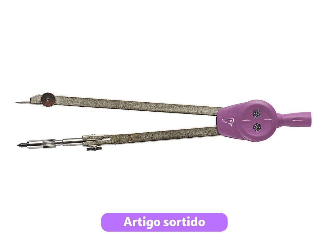 COMPASSO AUCHAN 3 PEÇAS CORES SORTIDAS