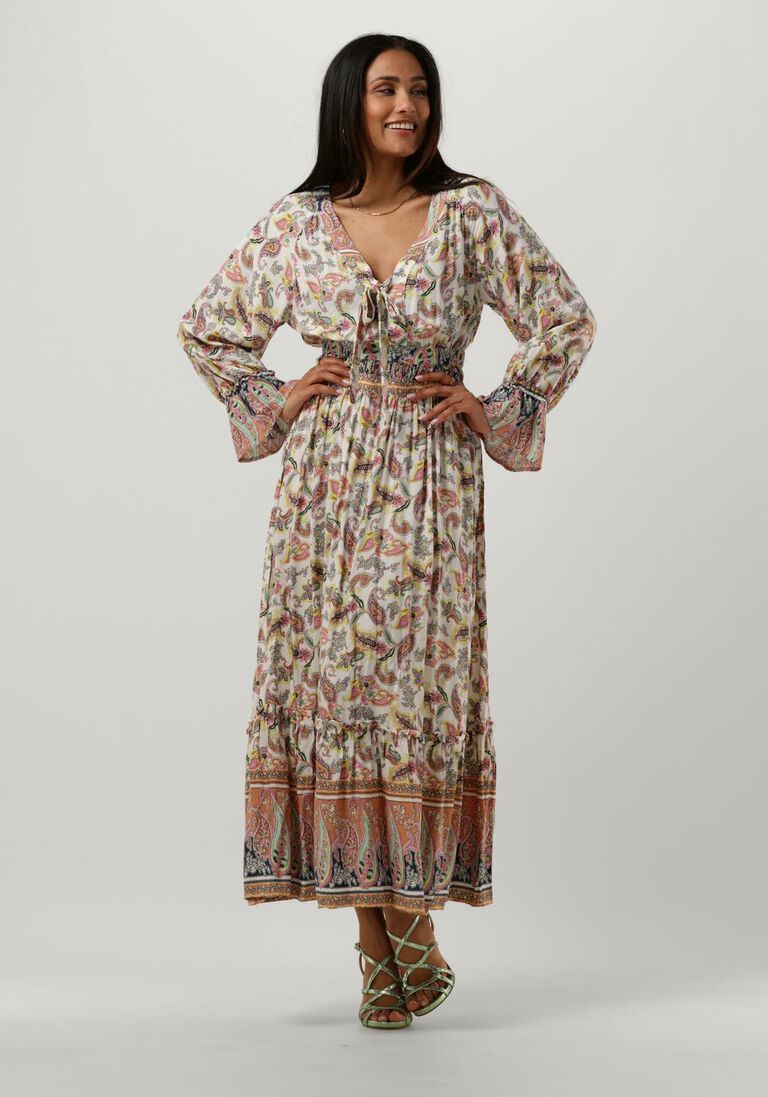 Y.A.S. gebroken wit y.a.s. midi jurk yasgemma 3/4 midi dress