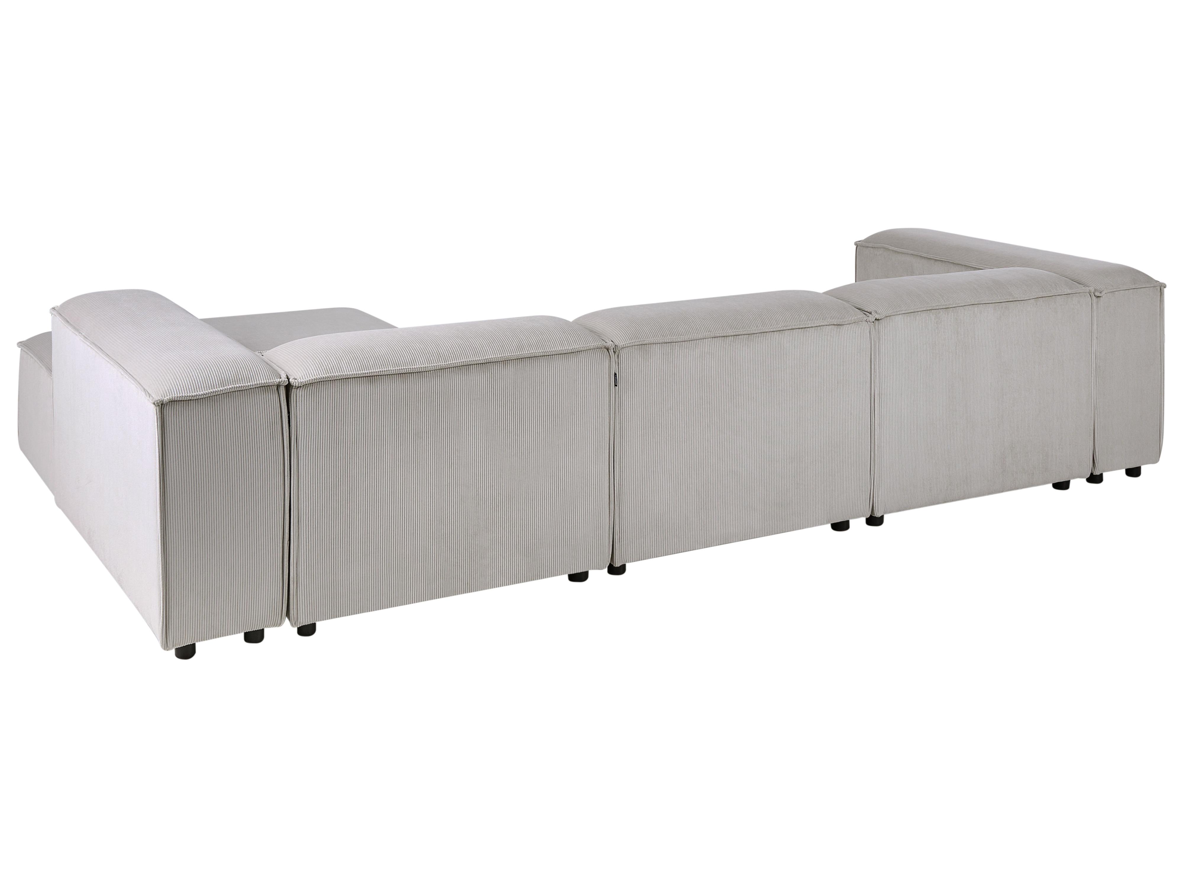 Modulaire hoekbank 4-zits ARDAL Corduroy Taupe linkszijdig