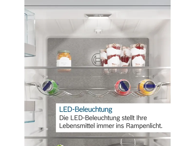 Bosch Serie | 6 KIL42ADD1 - Køleskab med fryseenhed - til indbygning - niche - bredde: 56 cm - dybde: 55 cm - højde: 122.1 cm - 187 liter - Klasse D