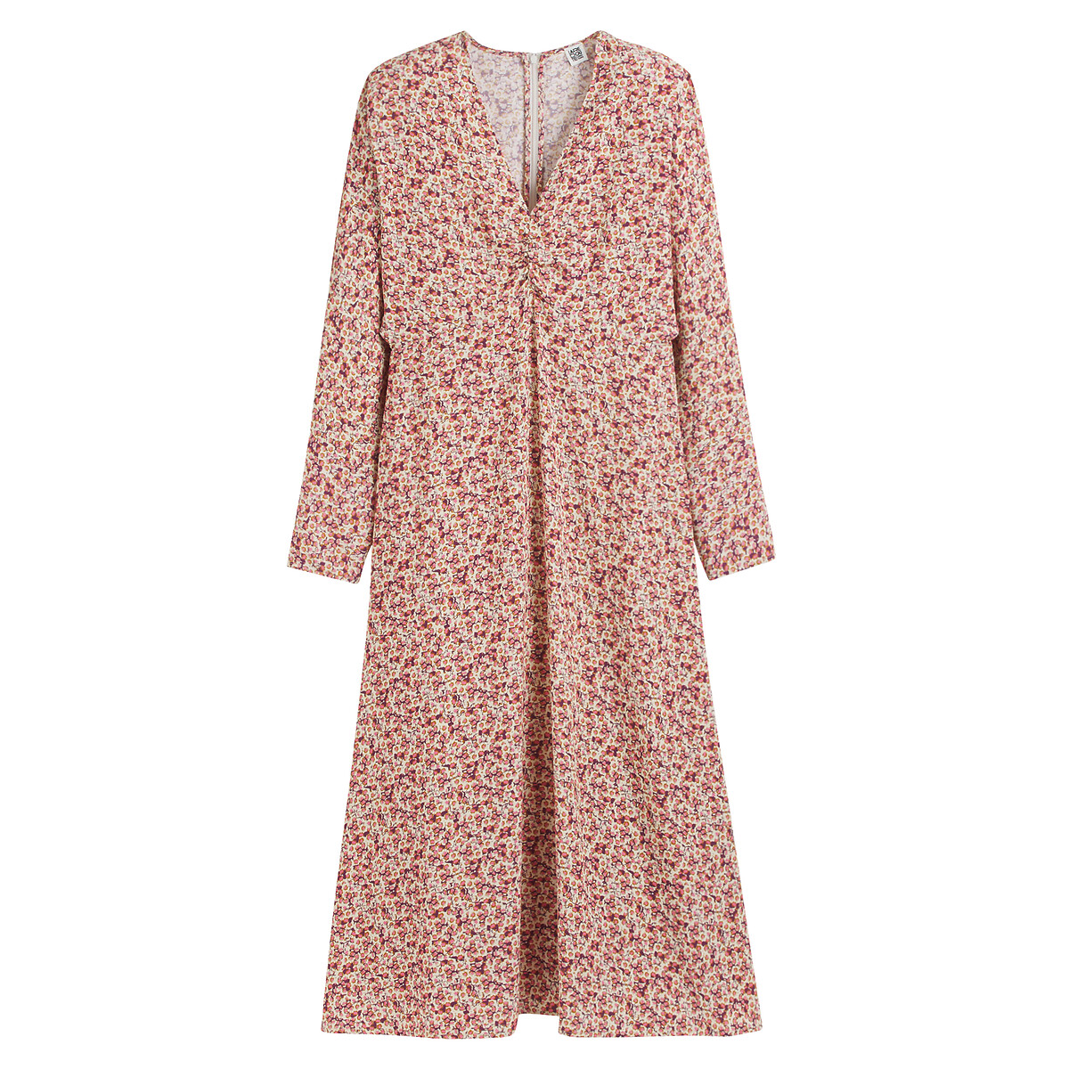 LA REDOUTE COLLECTIONS<br>Vestido longo com decote em V e estampa floral