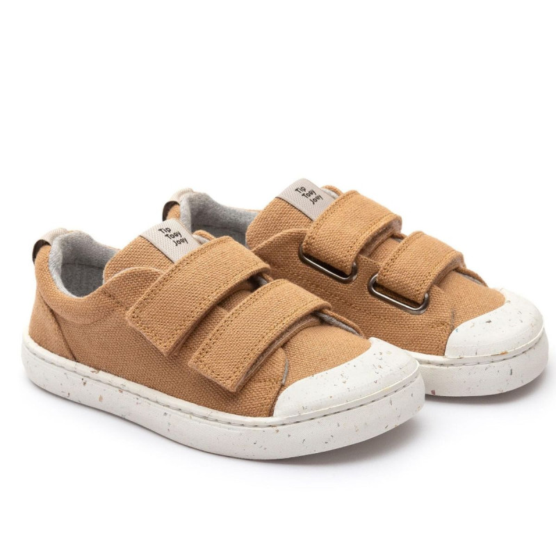 Tip Toey Joey Tip Toey Joey Kidos Sneakers Ramp Green Natural Organic Canvas